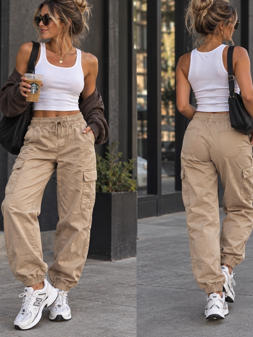 Tommy Hilfiger Khaki Cargo Jogger Pants
